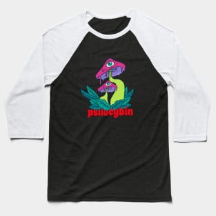 Psilocybin mushroom, Microdose mushrooms, Magic Mushrooms, hallucinogenic mushrooms, Baseball T-Shirt